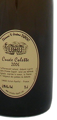 E. Dupont Cuvee Colette 750mL bottle.