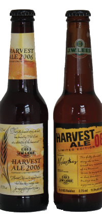 2006 and 2008 Harvest Ale bottles