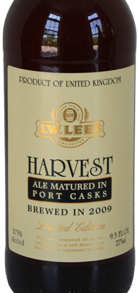 J.W.Lees Harvest Ale in Port bottle